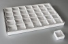 Folded boxes, white, 35 for 1 flat