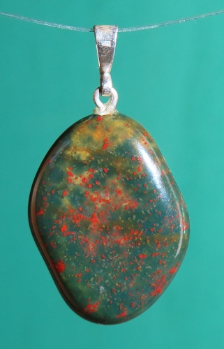 Heliotrop, přívěsek ve stříbře