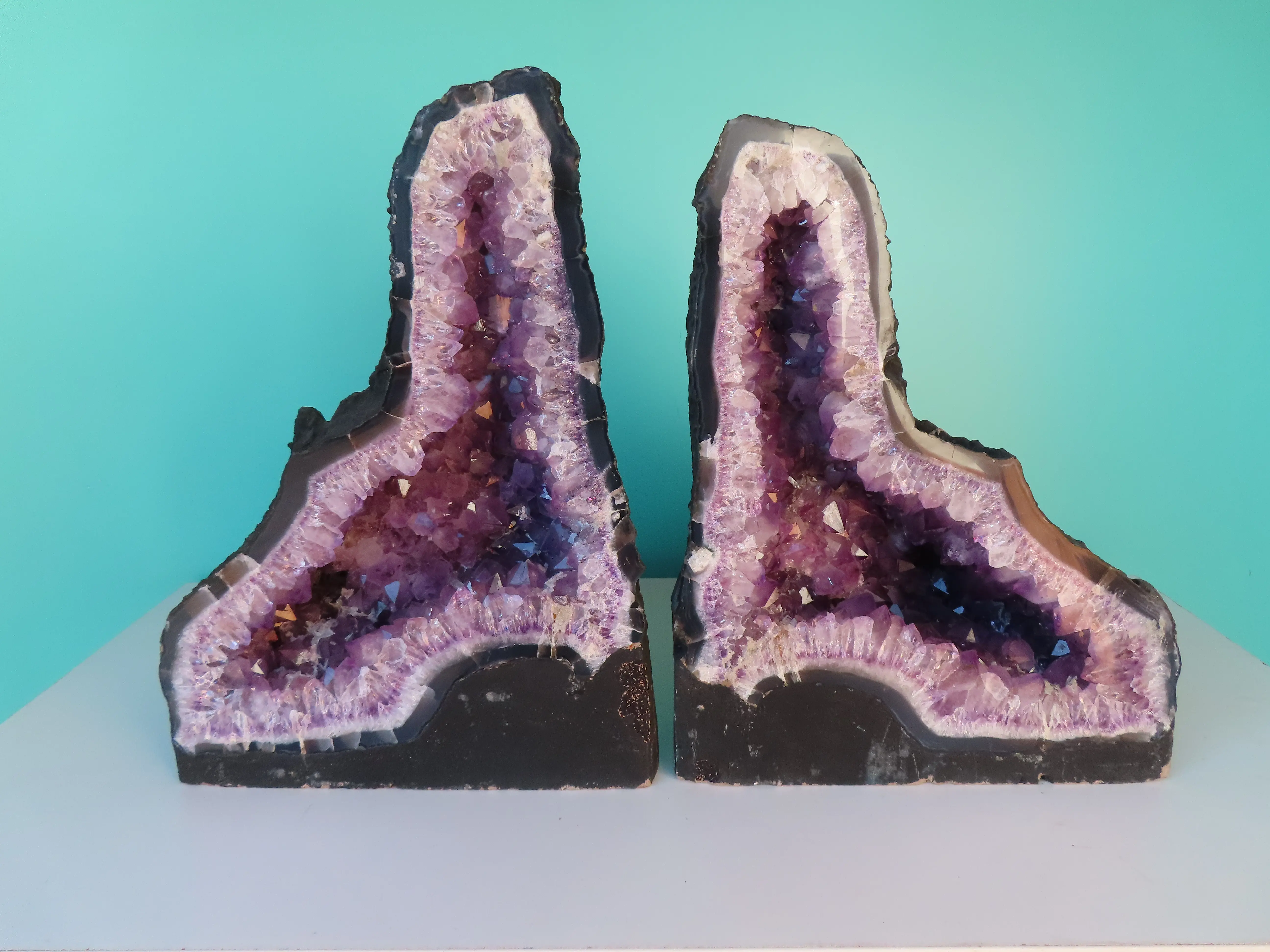 Amethyst-Drusenpaar 46cm | 51kg