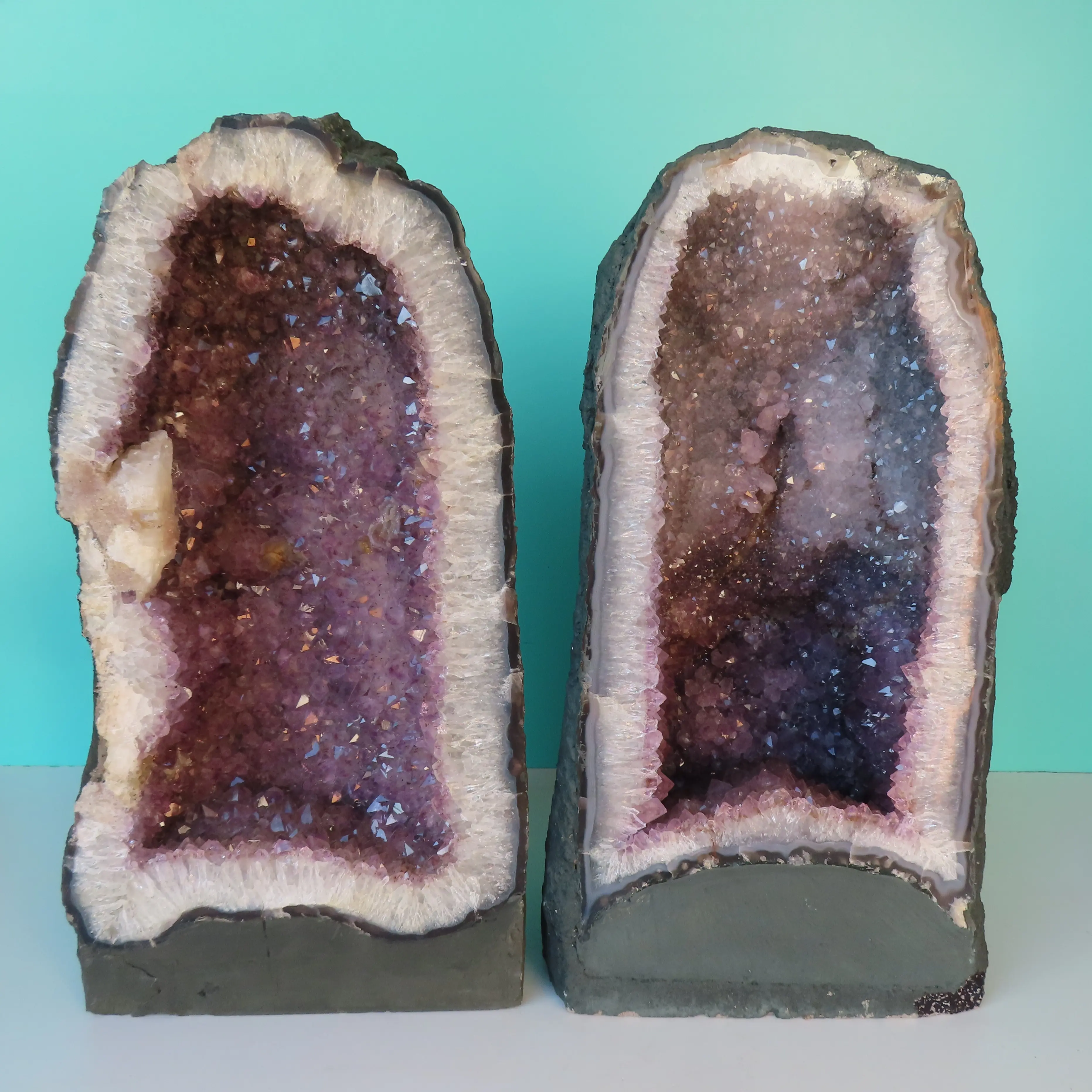 Amethyst-Drusenpaar 44 cm | 37kg