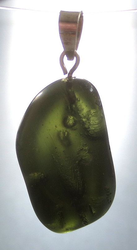 Pendant Moldavite tumbled, Ag