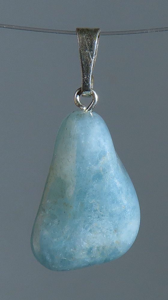 Akvamarín, přívěsek ve stříbře