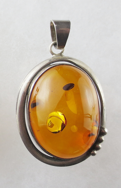 Amber, Pendant, Silver 925