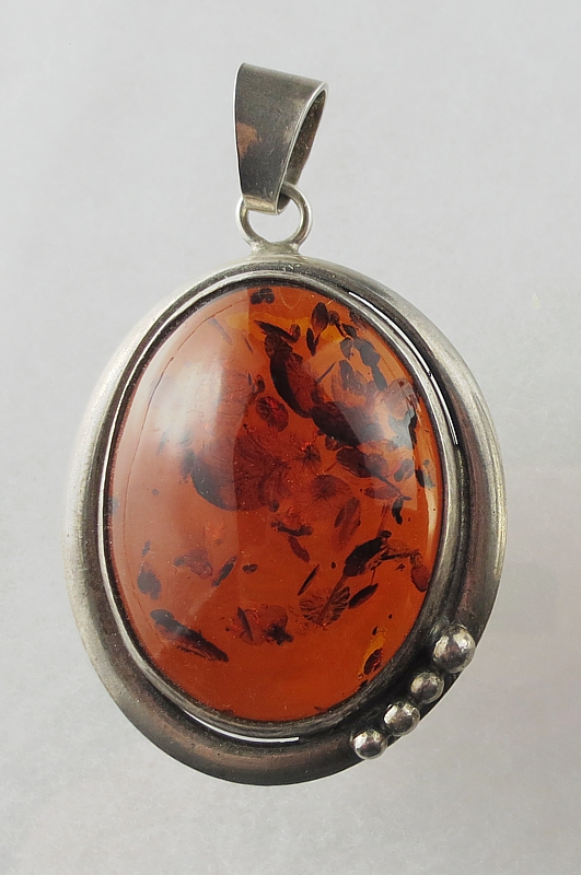 Amber, Pendant, Silver 925