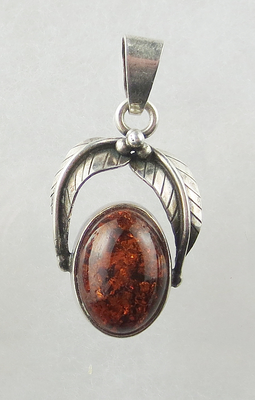 Amber, Pendant, Silver 925