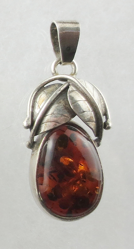 Amber, Pendant, Silver 925