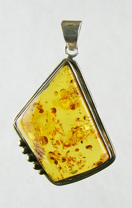 Amber, Pendant, Silver 925