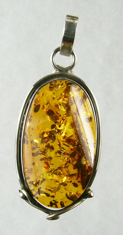 Amber, Pendant, Silver 925