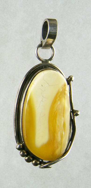 Amber, Pendant, Silver 925