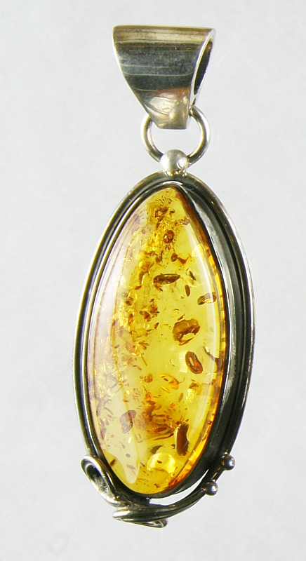 Amber, Pendant, Silver 925