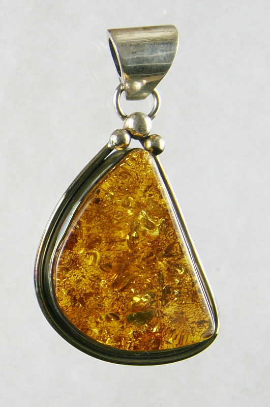 Amber, Pendant, Silver 925