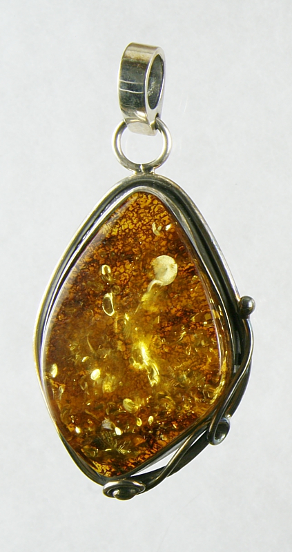 Amber, Pendant, Silver 925