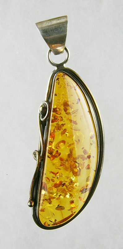 Amber, Pendant, Silver 925