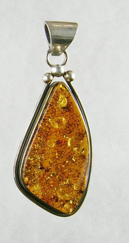 Amber, Pendant, Silver 925