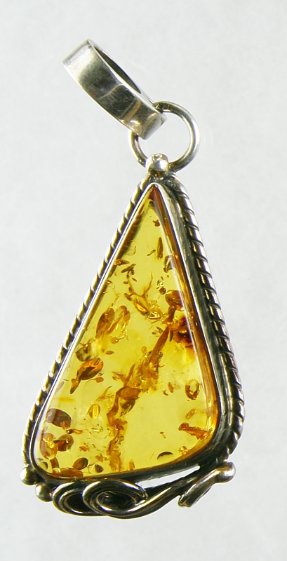 Amber, Pendant, Silver 925