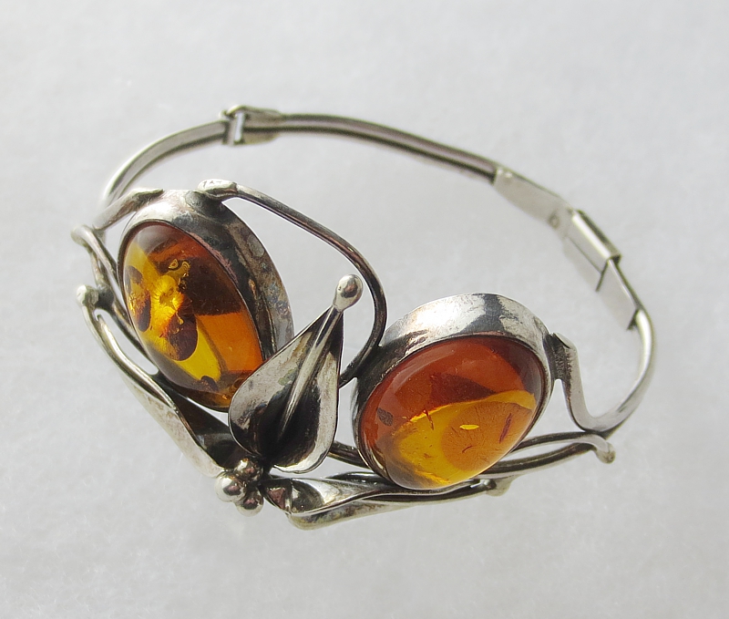 Amber, Bracelet, Silver 925