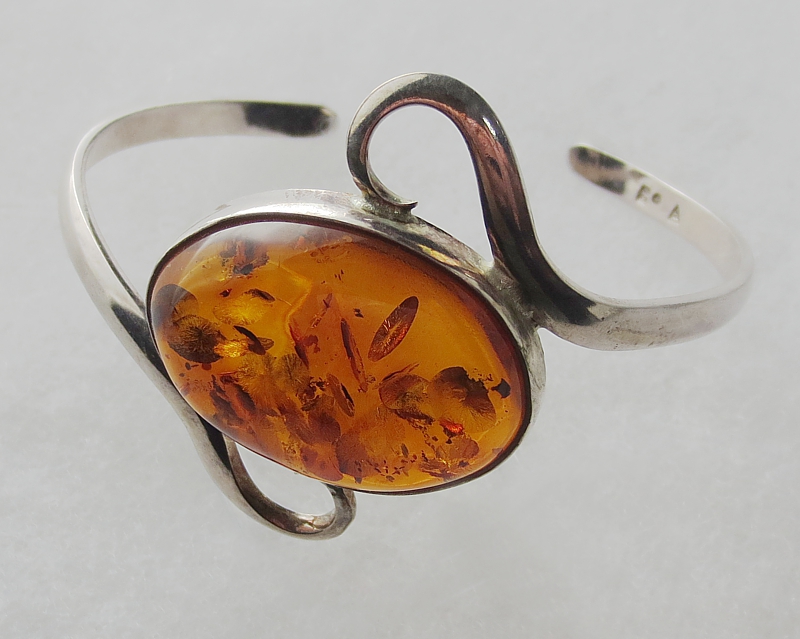 Amber, Bracelet, Silver 925