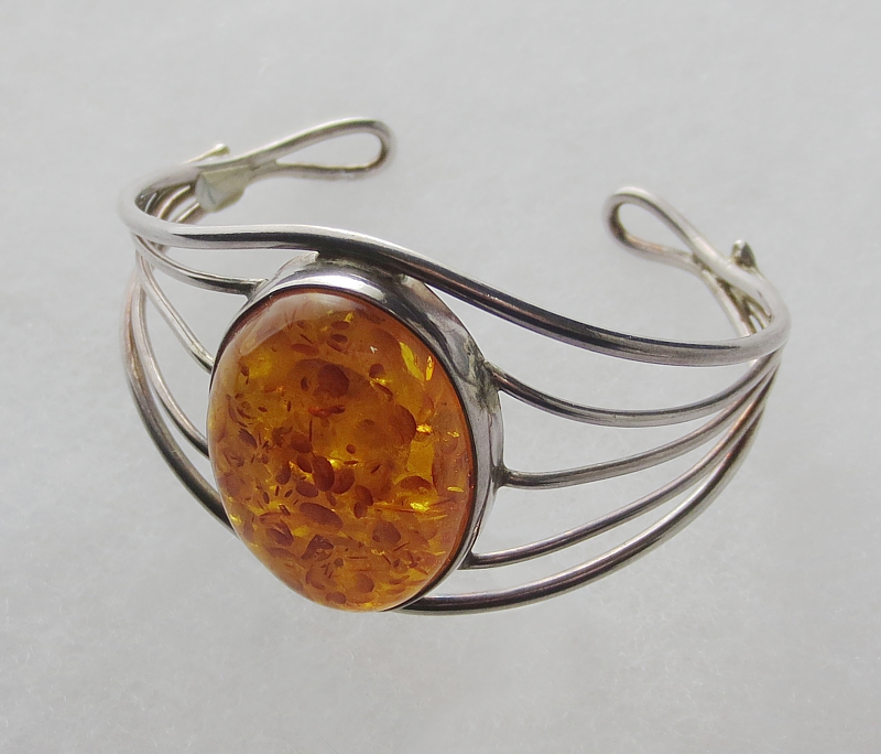 Amber, Bracelet, Silver 925