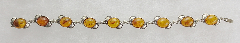 Amber, Bracelet, Silver 925