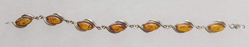 Amber, Bracelet, Silver 925