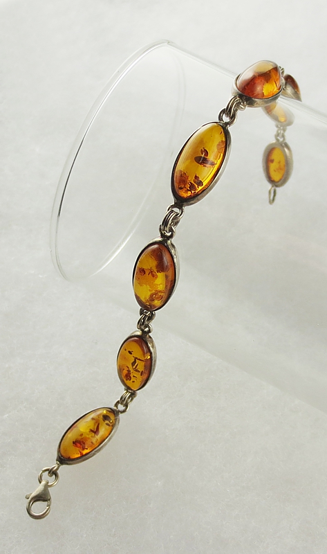 Amber, Bracelet, Silver 925