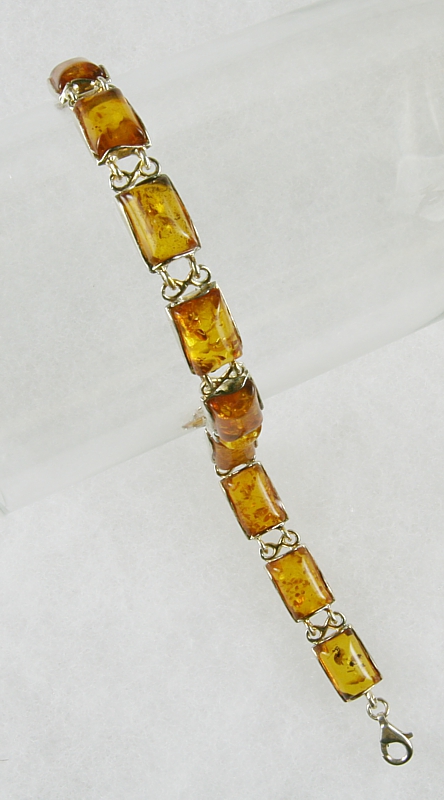 Amber, Bracelet, Silver 925