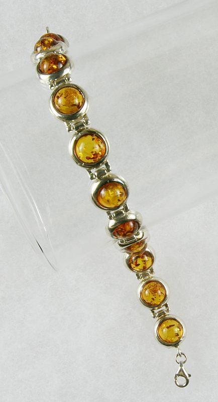 Amber, Bracelet, Silver 925