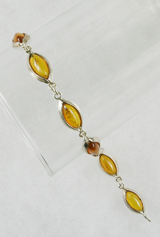 Amber, Bracelet, Silver 925