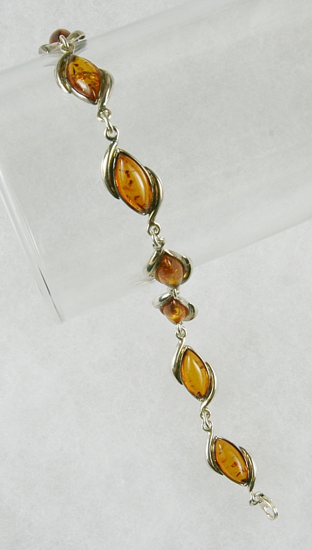 Amber, Bracelet, Silver 925