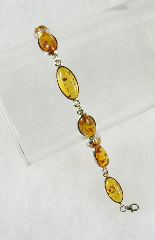 Amber, Bracelet, Silver 925