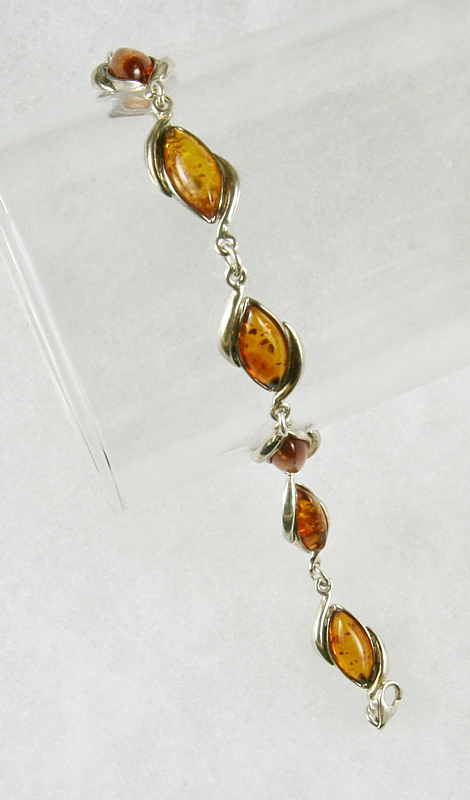 Amber, Bracelet, Silver 925