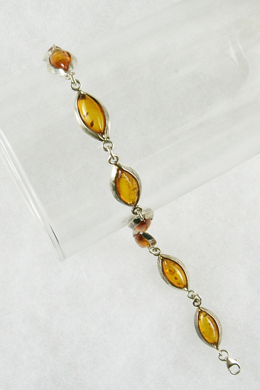 Amber, Bracelet, Silver 925