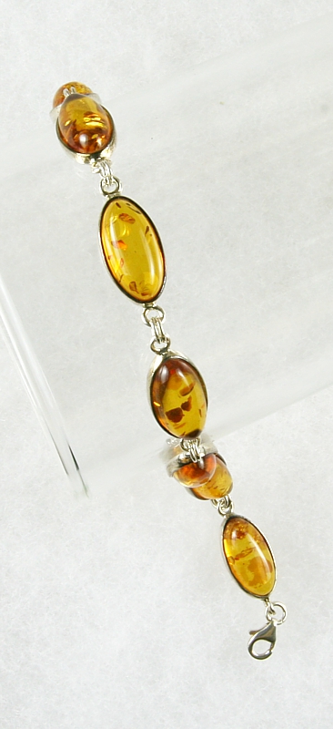 Amber, Bracelet, Silver 925