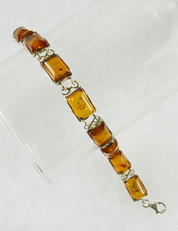 Amber, Bracelet, Silver 925