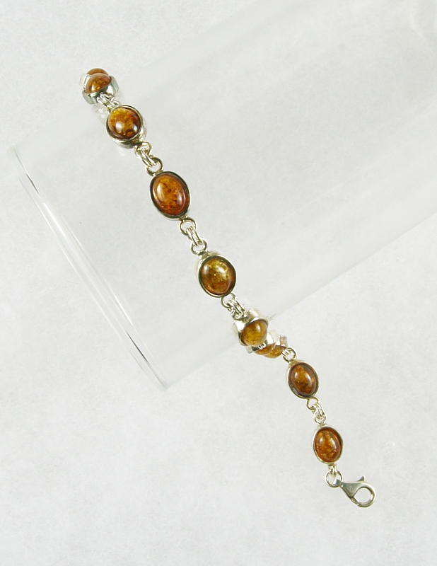 Amber, Bracelet, Silver 925