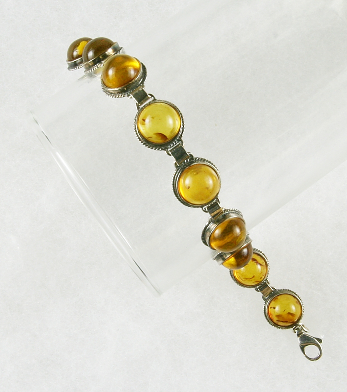 Amber, Bracelet, Silver 925