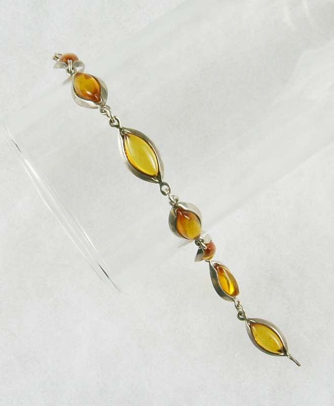 Amber, Bracelet, Silver 925