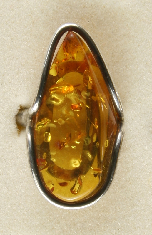 Amber, Ring, Silver 925