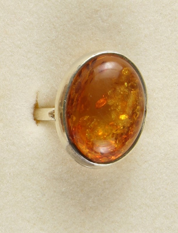 Amber, Ring, Silver 925