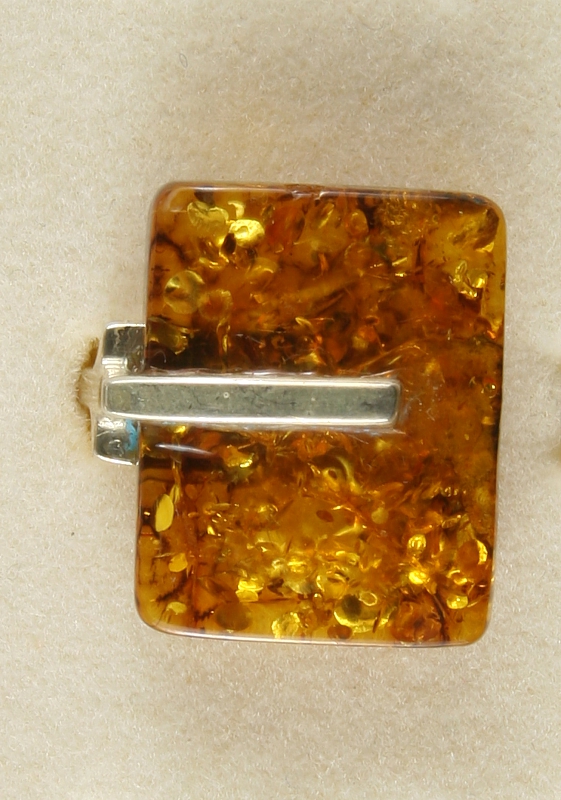 Amber, Ring, Silver 925