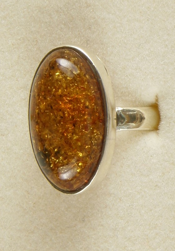 Amber, Ring, Silver 925