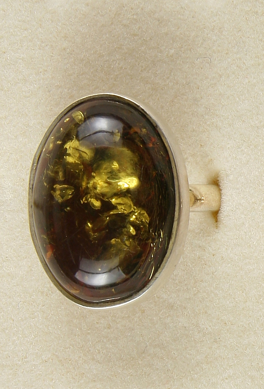 Amber, Ring, Silver 925