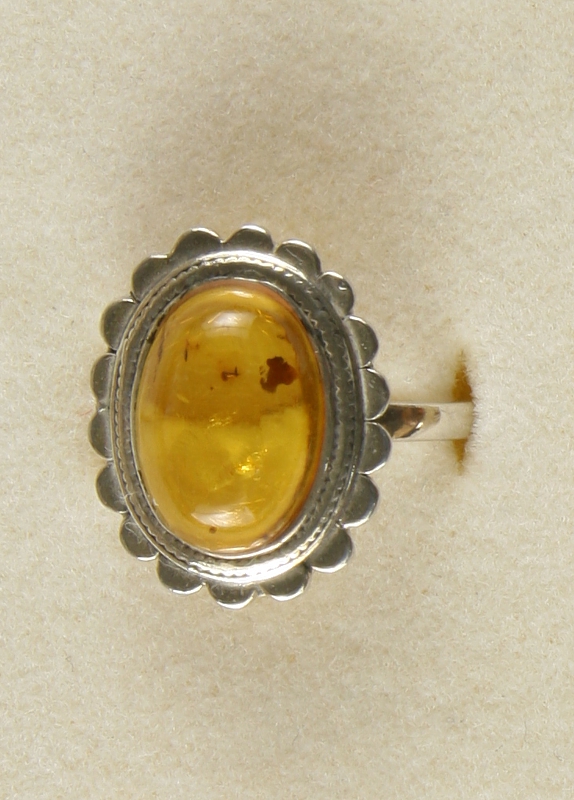 Amber, Ring, Silver 925