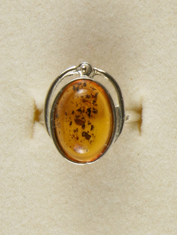 Amber, Ring, Silver 925