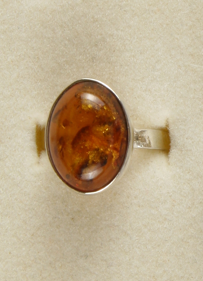 Amber, Ring, Silver 925