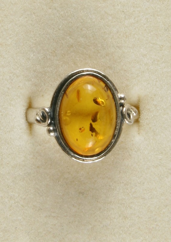 Amber, Ring, Silver 925