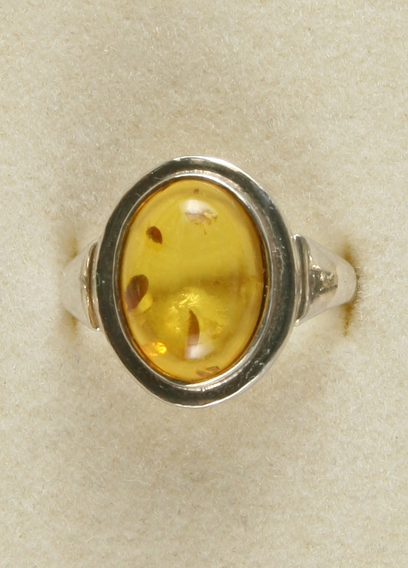 Amber, Ring, Silver 925