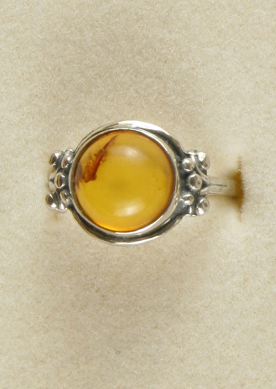 Amber, Ring, Silver 925