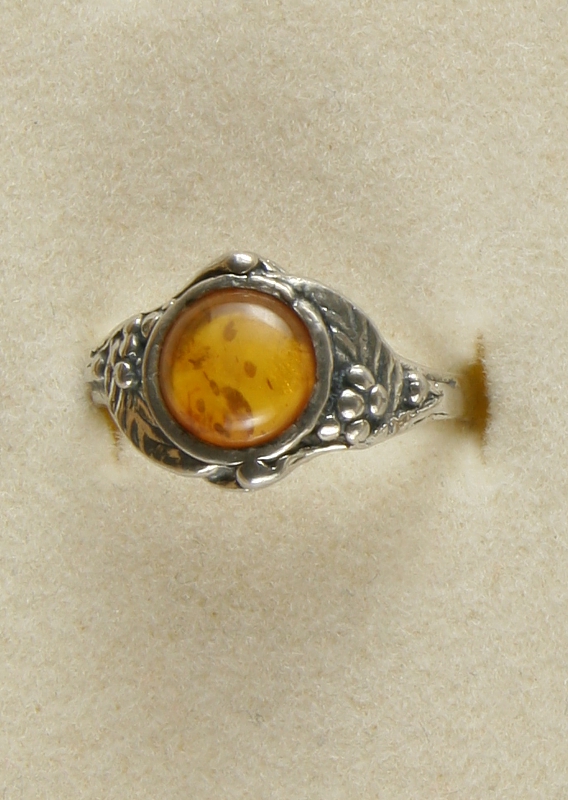 Amber, Ring, Silver 925