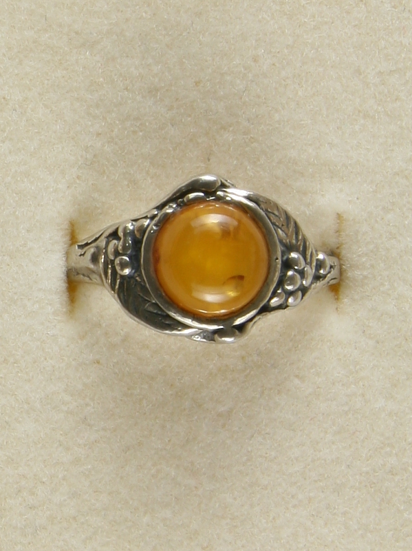 Amber, Ring, Silver 925